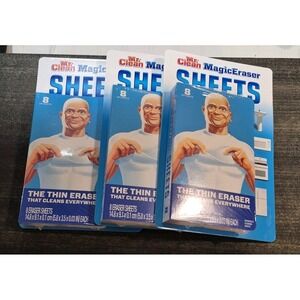 Mr. Clean Magic Eraser Cleaning Thin Sheets, 8 Sheets  3 Packs Total Of 24